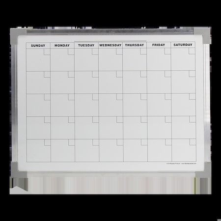 Flipside 24in X 36in Aluminum Framed Calendar Magnetic White Dry Erase Board 17303